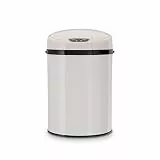Echtwerk Büro-/Bad-/Kosmetikabfalleimer, Mülleimer mit Sensor, Touchless Abfalleimer, elektrischer Müllbehälter, Infrarot Bewegungssensor, Korpus aus Edelstahl, Fassungsvermögen 9 Liter, INOX WHITE