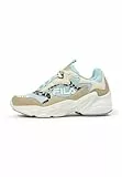 FILA COLLENE Logo Teens Sneaker, Antique White-Blue Glow, 38 EU