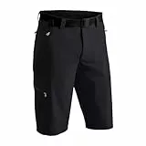 Maier Sports Nil Bermuda, Kurze Herren Wanderhose, Wasserabweisende Bermuda für Trekking und Hiking, PFC-frei, mSTRETCH pro 4 & Dryprotec, Schwarz, 54 (W38/L32)