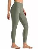 BAYDI Clouduxi Leggings für Damen, 63,5 cm, hohe Taille, Bauchkontrolle, Workout, Fitnessstudio, Butterweiche Yogahose, Grey Olive, XL