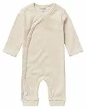 Noppies Unisex Baby U Playsuit LS Rib Nevis Kleinkind-Strampelanzug, RAS1202 Oatmeal-P611, 44