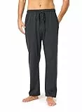 Timone Herren Schlafanzugshose Lang Pyjamahose aus Baumwolle Freizeithose Schlafhose Loungewearhose mit Taschen Nachtwäsche Hose für Herren Sleepwear TPP-001 (Anthrazit (070749), 6XL)