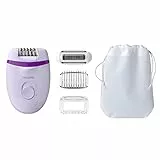 Philips Satinelle Essential Kompakter Epilierer mit Kabel und vier Zubehörteilen (Modell BRE275/30)