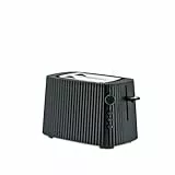 Alessi Plissé MDL08 B - Design Toaster, Sechs Stufen der Vergoldung, aus Thermoplastischem Harz, Europäisch Stecker 850 W, Schwarz