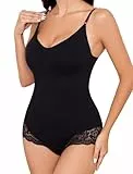 SURE YOU LIKE Shapewear Damen Bauchweg Bodysuit Formender Vielseitige Body Stark Formend Bodysuit Figurenformend Body Shaper Miederbody Nahtlose Formende Bodys mit Verstellbarer Schultergurt