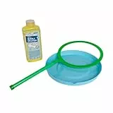 alldoro 60636 Riesen Seifenblasenring ca. Ø 21cm mit 280ml Seifenlauge, XXL Ring Stab Set mit Teller & Seifenblasenwasser für Jumbo Seifenblasen, Kinder ab 3 Jahren & Erwachsene, grün
