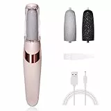 UQQU Elektrische Fußfeile, Elektrischer Hornhautentferner für Füße, Wiederaufladbare Elektrische Fuß-Hornhautentferner-Pediküre-Kits, Entfernt Trockene Haut Für Glattere Füße - Rosa