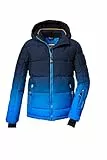 killtec Jungen Skijacke/Ski-Steppjacke mit Kapuze und Schneefang KSW 382 BYS QLTD JCKT, neon blue, 176, 42453-000