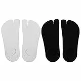 Amosfun 2 Paar Flip-Flop-Socken Tabi Geta Socken japanischer Stil Flip Flop Socken Split Toe Topper Strumpf für Männer Frauen