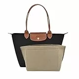 D.DUO Geldbörsen Organizer Einsatz, Geeignet für Le Pliage Taschen Organizer, Handtaschen Organizers(Beige, M)