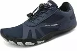 Sixspace Barfussschuhe Damen Outdoor Zehenschuhe Barfußschuhe Herren Traillaufschuhe Atmungsaktiv Leichte Fitnessschuhe Schnell Trocknend Badeschuhe (Dunkel Blau, 41EU)