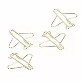 Hztyyier 100 Stück Büroklammer Metall Flugzeug Galvanik Gold Büroklammer mit Durchsichtiger Box für Office Home School Supplies Vorhanden