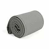 DIY Lenkradhüllen Lenkradbezug Lenkrad Abdeckung Lenkradschutz Lenkradschoner aus Mikrofaser Leder mit Nadel und Faden Anti Rutsch Grau