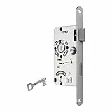 BKS Türschloss BB-Schloss Klasse 1 Dornmaß 55 mm Stulp 20 mm DIN Rechts Entfernung 72 mm Buntbart Einsteckschloss aus Stahl mit Kunststoff-Falle von SOTECH für Zimmertüren