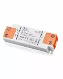 Goobay 30005 LED Trafo 230V auf 12V LED Spot Transformator 15W Gesamtlast Treiber DC Gleichspannung Driver 12V Trafo kein Flackern, Weiß/Orange