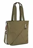camel active Damen Aurum Zip Tote Bag mit abnehmbarem Schulterriemen Dunkelgrün, Womenswear-M
