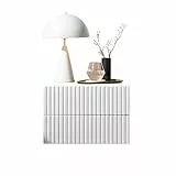 Stella Trading TABONI Nachttisch hängend, Weiß – Schwebender Nachtschrank mit 2 Schubladen und viel Stauraum – 42 x 28 x 30 cm (B/H/T)