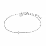 NOELANI Armband 925 Sterling Silber Damen Armschmuck, 16+3 cm, Gold, Kreuz, Kommt in Schmuck Geschenk Box,