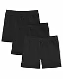 KEREDA Kurze Leggings Mädchen Sommer Shorts Hose Kinder Baumwolle Radlerhose Unterrock Turnhose 7-14 Jahre 3er-Pack Schwarz 10-12 Jahre