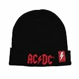 GB eye AC/DC Embroidered Logo Beanie Hat | Wintermütze | Beanie | AC/DC Merchandise | AC/DC Gifts Schwarz, Schwarz , Einheitsgröße