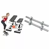 Sunny Health & Fitness 35,5 cm Hantelstangen-Set STDBH-14 + Ganzkörper Stepper SF-S0978