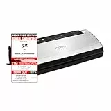 CASO VC 150 - Vakuumiergerät Lebensmittel – vollautomatisch, Edelstahlfront, Doppel-Schweißnaht, variabler Vakuumstopp, feucht & trocken, inkl. Profi-Beutel & Vakuumschlauch