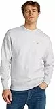 Tommy Jeans TJM Reg S Flag Crew Pullover Sweatshirt, Herren, Grau (Silver Grey Heather), L