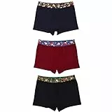 3er-Pack Boxershorts Herren Baumwolle mit Geschenkbox | Bequeme, Elastische & Atmungsaktive Herrenunterwäsche | Weiche, Gemusterte Unterhosen Männer | Elastisch & Langlebig für Alltag & Freizeit