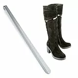 Relaxdays Schuhlöffel, extra großer & Stabiler Schuhanzieher, kein Bücken, zum Aufhängen, Metall, 70 cm, Silber glänzend