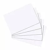 Herlitz 10621423 Karteikarte A6 blanko, 100 Stück eingeschweißt mit Aufreißfaden, blanko weiß