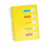 Cabilock Kategorie notizbuch Gelb Spiralblock Dickes Tagebuch für Schüler Journal Planer Schreibheft Reise notizbuch mit Glattem Papier und Vielseitiger Nutzung