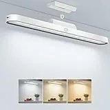 Realky Unterbauleuchte Küche LED, Dimmbare Schrankbeleuchtung Kabellos mit Drei Farbtemperaturen, USB C Aufladbare LED Lichtleiste für Spiegel, Schreibtische, Küchen, Schränke und Wände