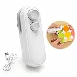 TNSLAND 2 in 1 Folienschweißgerät Mini Schweißgerät mit Cutter, Wiederaufladbar Vakuumiergerät Klein, Einschweißgerät mit Magnetischer Absaugung, Hand Vacuum Sealer für Beutel, Plastiktüten
