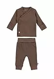 Sterntaler Baby Set Babyjacke & Hose 2-teilig – Unisex – modisches RIPP-Jersey – Babyjacke seitlich geknöpft, mit Kratzschutzbündchen & Hose mit Komfortbund – Babybekleidung