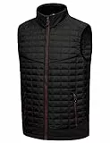 Little Donkey Andy Leichte Puffer Weste Herren Warme Ärmellose Outdoorjacke Wandern Reisen Laufen Black M