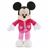Disney Store Official - Micky Maus - Sweetheart - 2026 - Mittelgroßes Kuscheltier - Plüschfigur im pink- und rosafarbenen Freizeitanzug mit umstickten Herzen und Satinhose - 37 cm