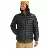 Marmot Herren Highlander Jacket, Leichte Daunenjacke, warme Winterjacke, wasserabweisende Steppjacke, winddichte Funktionsjacke, klein packbare Outdoorjacke, Black, M
