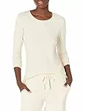 Amazon Essentials Damen Regular-Fit Langarm-T-Shirt Rundhalsausschnitt (In Übergröße Erhältlich), Haferbeige Meliert, XXL