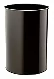 Durable Papierkorb Metall rund, 30 Liter, schwarz, 330301