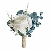 HYLQGMI Rose Corsage Hochzeit Anstecker Seidenblume Kunstblume mit Clip Elegantes Dekor Aus Seidenband für Fest Zeremonie Feier Geschenk, Brustblumen