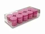 ONE GOODLIFE | Duftkerzen Geschenkset - Kerzen Set als Geschenk | 10 Stück Wachskerzen aus Stearin - Farbe Helles Rosa | Aroma-Kerzen zu Weihnachten oder für die Aromatherapie | (Rose)