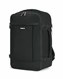 ECOHUB 20L für Ryanair Handgepäck 40x20x25, Diebstahlsicher Handgepäck Rucksack, 3D Laptop Rucksack Wasserdicht, Recycelt ReiserucksackHandgepäck Flugzeug für Damen Herren, Patent Anhängig(Schwarz)