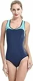 Cressi Damen DEA Swimming Wetsuit Neopren Badeanzug 1mm Neoprenanzug, Blau/Hellblau, S/2