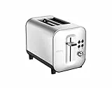 Krups KH682D Excellence Toaster, 8 Bräunungsstufen, 4 Funktionen, 2 Scheiben Toaster, Anhebevorrichtung, herausnehmbare Krümelschublade, 850 Watt, gebürsteter Edelstahl