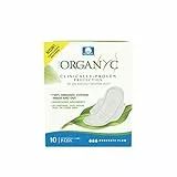 Organ(y) c, Hygienebinden für den täglichen Gebrauch mit gefalteten Flügeln aus 100% Bio-Baumwolle - 10 Stück (1er Pack)