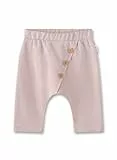 Sanetta Baby-Hose Rosa | Praktische und Bequeme Unisex Sweathose aus Bio-Baumwolle. Hose mit elastischem Bund und dekorativer schräger Knopfleiste | Baby Bekleidung