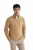 DeFacto Herren Pullover - Troyer mit Half Zip und Reißverschluss für Herren - Stilvolle Strickjacken und Pullover