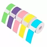 5 Rollen Nelko P21 Etiketten, Farbige Etikettenbänder 12x40 Mm, Ideal Für Nelko Etikettendrucker Und Niimbot D110, Praktische Katasymbol Etiketten Für Büro Und Haushalt