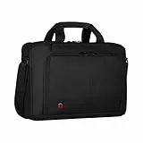 WENGER Source Laptop-Tasche zum Umhängen, Notebook bis 16 Zoll, Tabletfach bis 10 Zoll, Aktentasche, Organizer, 8 l, Damen Herren, Büro Business-Reisen Uni, Schwarz, 601066