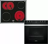Siemens EQ211KB11, iQ300 Einbau-Herd-Set, Bestehend aus HE213BBS3 Herd, 60 x 60 cm, 3D Heißluft und Schnellaufheizung, EA64RGNA1E Elektrokochfeld, Zweikreis-Kochzone, Bräterzone, Edelstahlrahmen